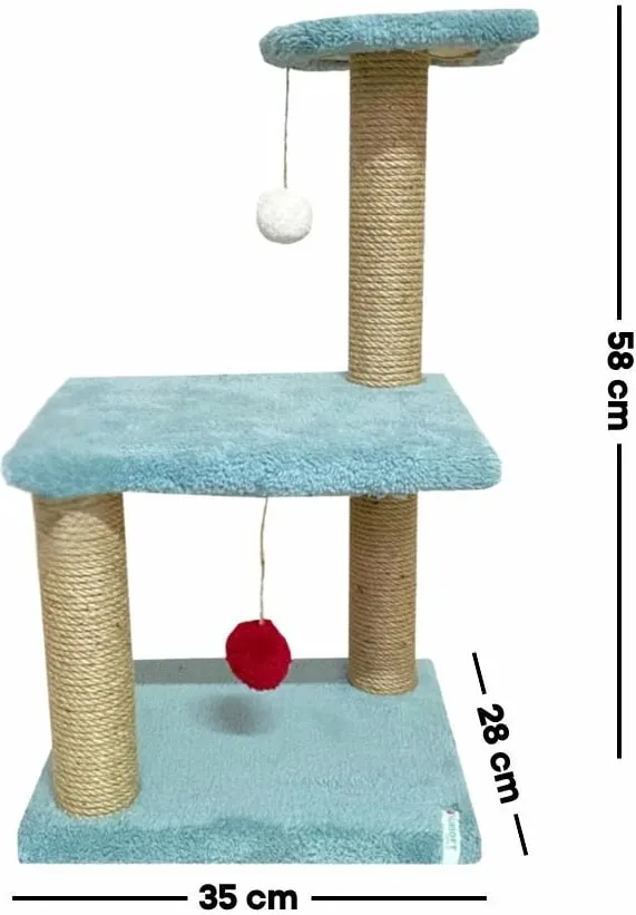 Dërrasë për gërvishtje për mace, Paws & Whiskers, mini, ngjyrë turquoise - 2