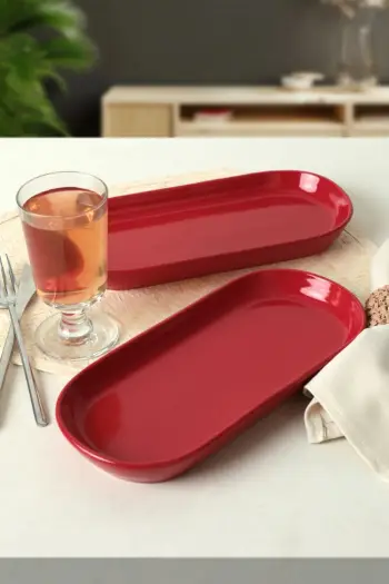 Set pjatash servirëse, të kuqe, Hermia Concept, 2 copë, ST080102F506A000000MAKYK00