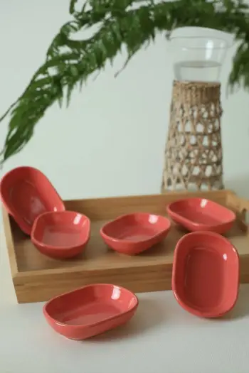 Set pjatash të vogla për meze (6 copë), Hermia Concept, rozë, X0001612700000000000000000