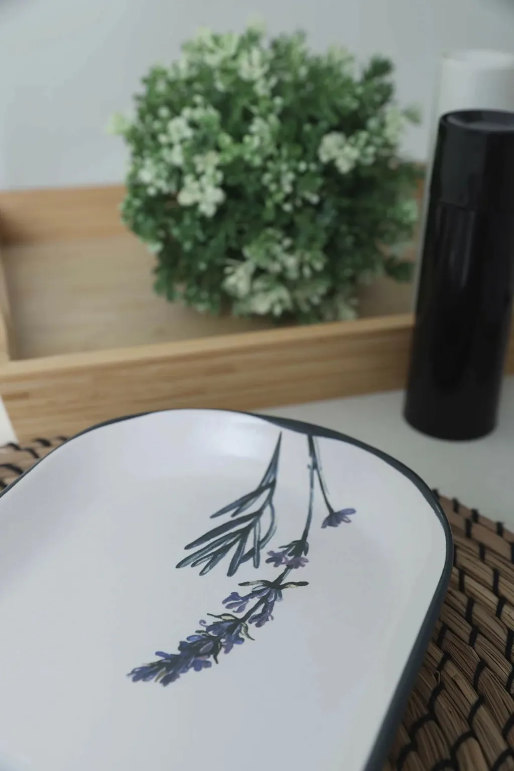 Set pjatash servirëse (2 copë), Hermia Concept, X00018835, ngjyrë e bardhë mat - 4