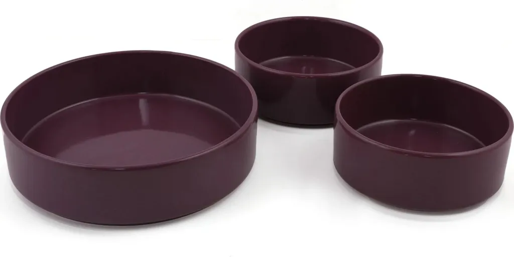 Set pjatash qeramike (3 copë), ngjyrë vjollcë, Hermia Concept, ST038003F498A000000MACD700 - 2