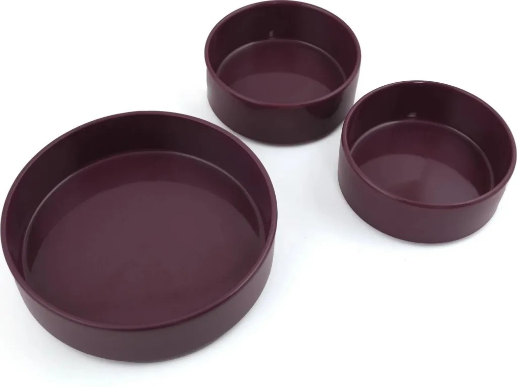 Set pjatash qeramike (3 copë), ngjyrë vjollcë, Hermia Concept, ST038003F498A000000MACD700 - 3