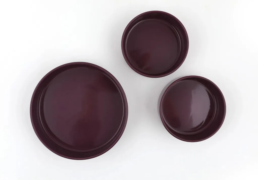 Set pjatash qeramike (3 copë), ngjyrë vjollcë, Hermia Concept, ST038003F498A000000MACD700 - 4