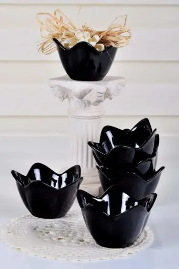Set pjatash për meze (6 copë), Hermia Concept, ST613106F650A0000000ACD700, ngjyrë e zezë