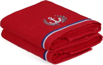 Set peshqirësh duarsh (2 copë), i kuq, Mijolnir Maritim