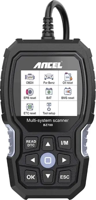 Skaner diagnostikues Ancel BZ700 OBD2 për makina, LCD 2.8", për Mercedes-Benz/Sprinter/Smart, i zi