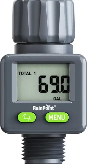 Matës dixhital i rrjedhës së ujit RainPoint ICS018, gri
