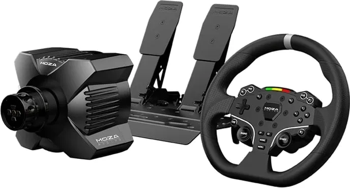 Set gaming Moza Racing RS074, bazë R3, timon ES, pedale SRP-Lite, për PC, e zezë - 2