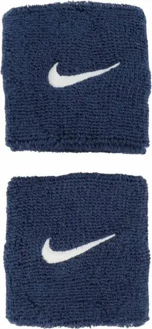 Byzylyk sportiv Nike Swoosh Wristbands 2 Pack N1012405463OS, 6.5 cm, pambuk, të bardhë