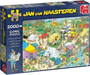 Puzzle, Jumbo, Jan van Haasteren Camping in the Forest, 2000 copa, model 19087