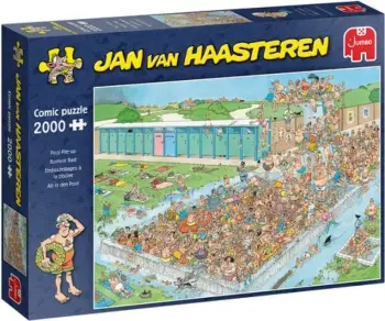 Puzzle me figura, Jumbo, Jan van Haasteren Pool Pile-Up (Ab in den Pool) 2000 pjesë, 20040