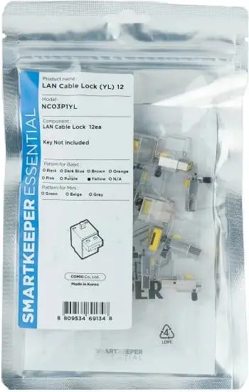 Bllokues kabllo LAN, SmartKeeper, NC03P1YL, 12 copë, pa çelës, verdhë