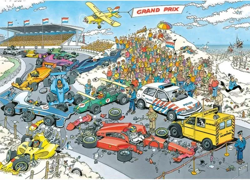 Puzzle 1000 copë, Jumbo, Jan van Haasteren Formula 1 The Start, (19093) - 2