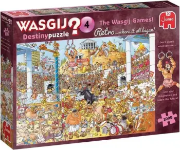 Puzzle 1000 pjesë, Jumbo, Wasgij Retro Destiny 4 The Wasgij Games, 12+, 19178