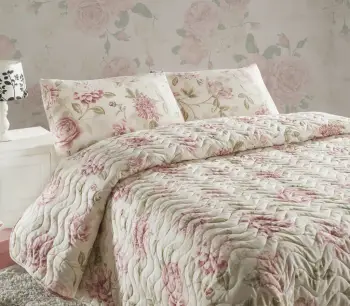 Set mbulesë krevati dopio, i qepur, L'essentiel, Care, rozë