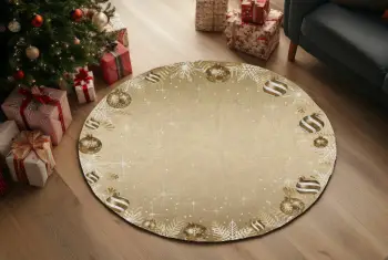 Qilim i rrumbullakët, temë festive, multingjyrësh, 120x120cm, Conceptum Hypnose