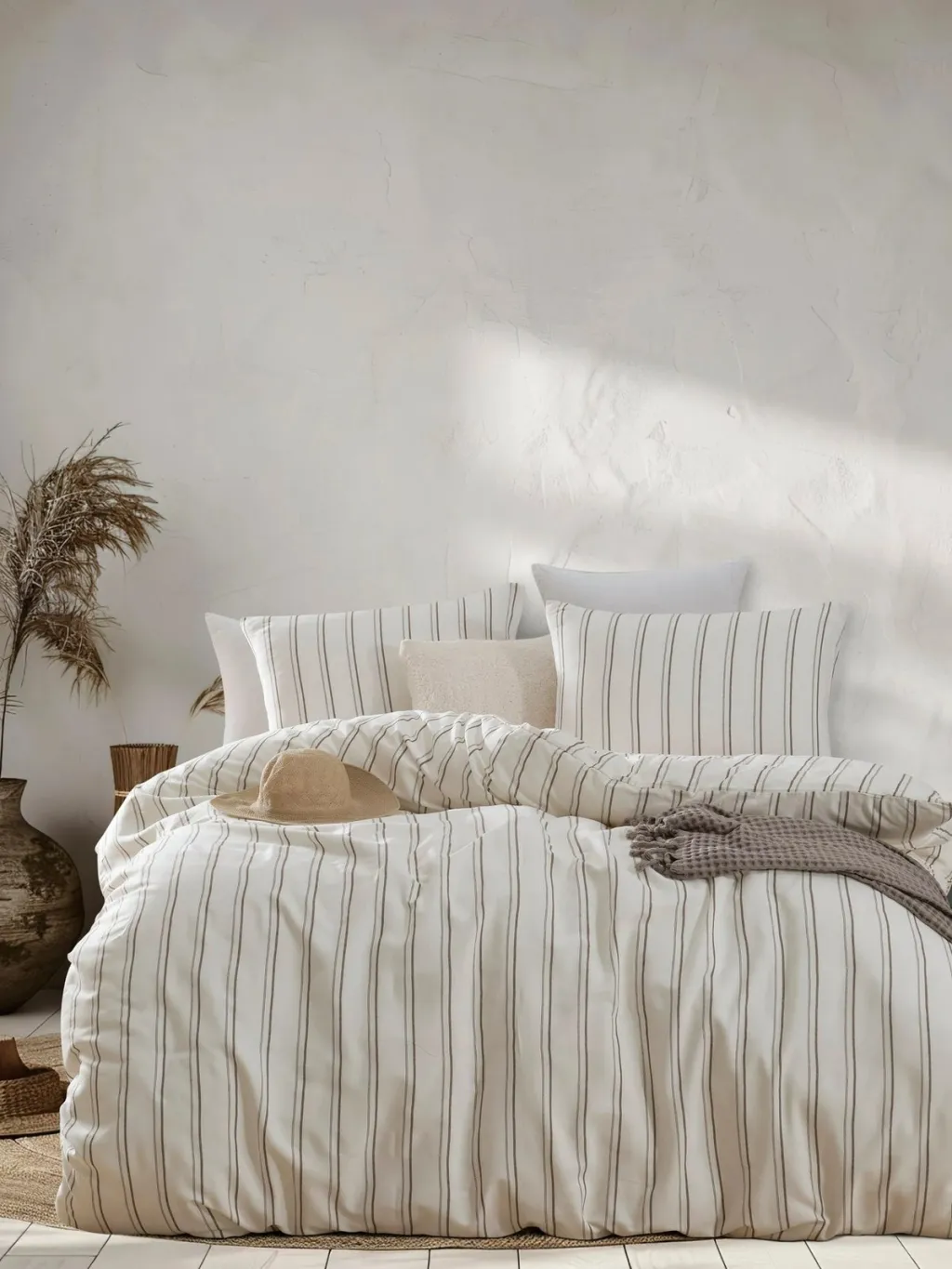Set mbulesë për jorgan dopio, L'Essentiel Linge de Maison, Hamilton, bezhë - 1