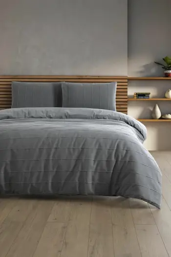 Set mbulesë dysheku për dyshek dopio, ngjyrë antracit, L'Essentiel Linge de Maison