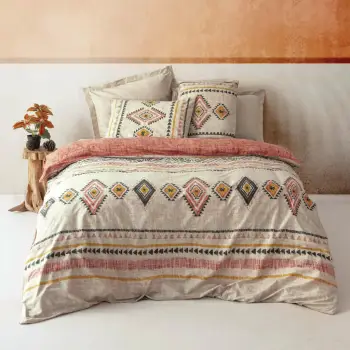 Set mbulesë për jorgan Super King, ngjyrë tile e kuqe, L'Essentiel Linge de Maison, Felix