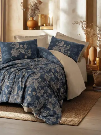 Set mbulesë për jorgan king satin, L'Essentiel Linge de Maison, Noctelle, bezhë