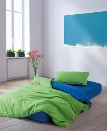 Set mbulesë jorgani Ranforce Single XXL, jeshile-blu, L'Essentiel Linge de Maison