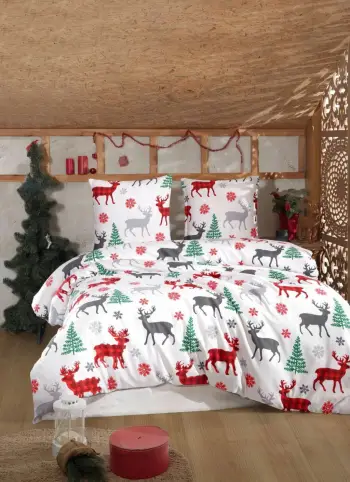 Set mbulesë jorgani XXL Single, geyik, ngjyrë e bardhë, L'Essentiel Linge de Maison