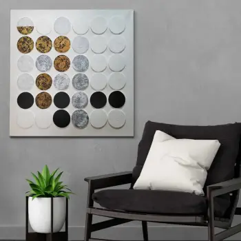 Pikturë dekorative me vaj, 3D, shumëngjyrëshe, Wallity, 70x70cm