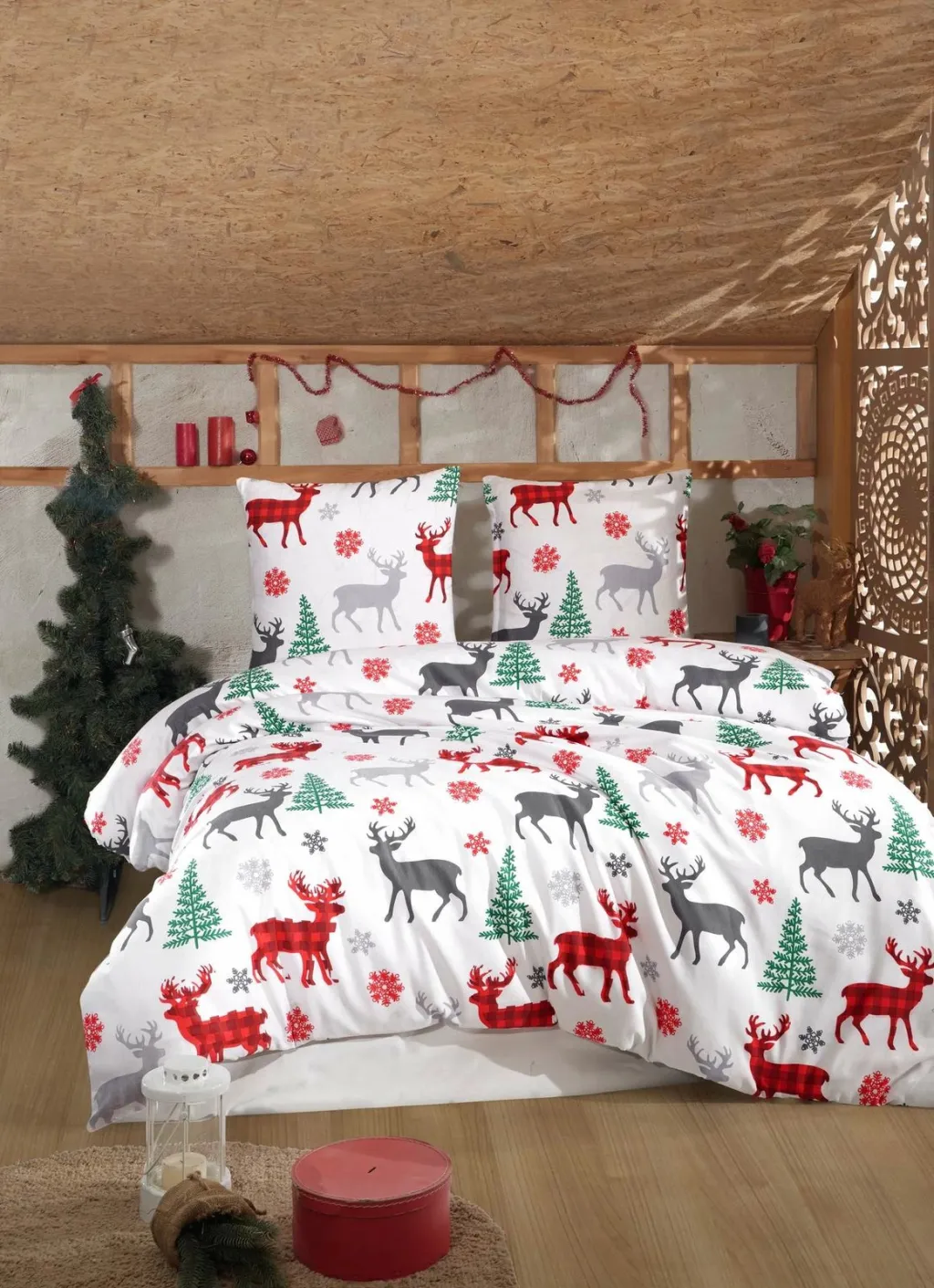 Set mbulesë për jorgan King, L'Essentiel Linge de Maison, geyik, e bardhë, 3 copë - 1