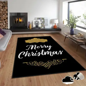 Qilim multingjyrësh, 140x220cm, Conceptum Hypnose, dizajn 'Merry Christmas', Asr - Crpt - 59