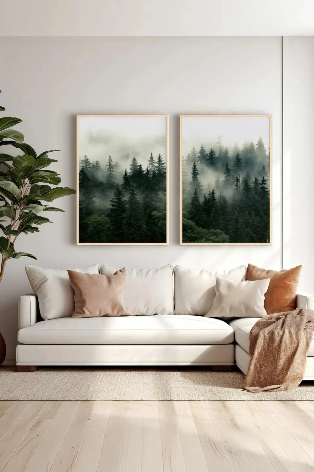 Set pikturash dekorative me kornizë, 2 copë, Wallity, Ersy2Lımodel19-Ahsap - 1