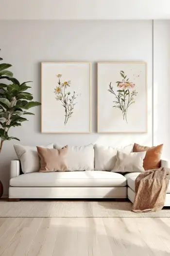 Set pikturash dekorative me kornizë, 2 copë, Wallity, Ersy2Lımodel14-Ahsap