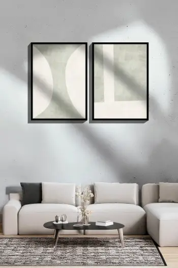 Pikturë dekorative me kornizë (2 copë), Wallity, Ersy2Lımodel29-Sıyah