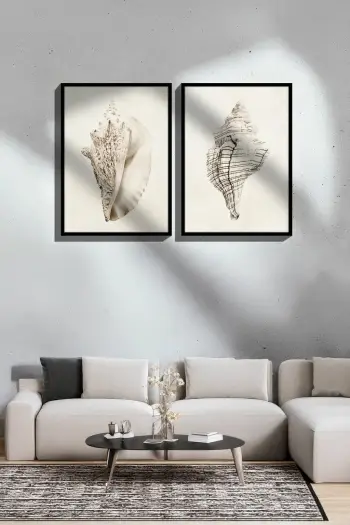 Pikturë dekorative me kornizë (2 copë), Wallity, Ersy2Lımodel30-Sıyah