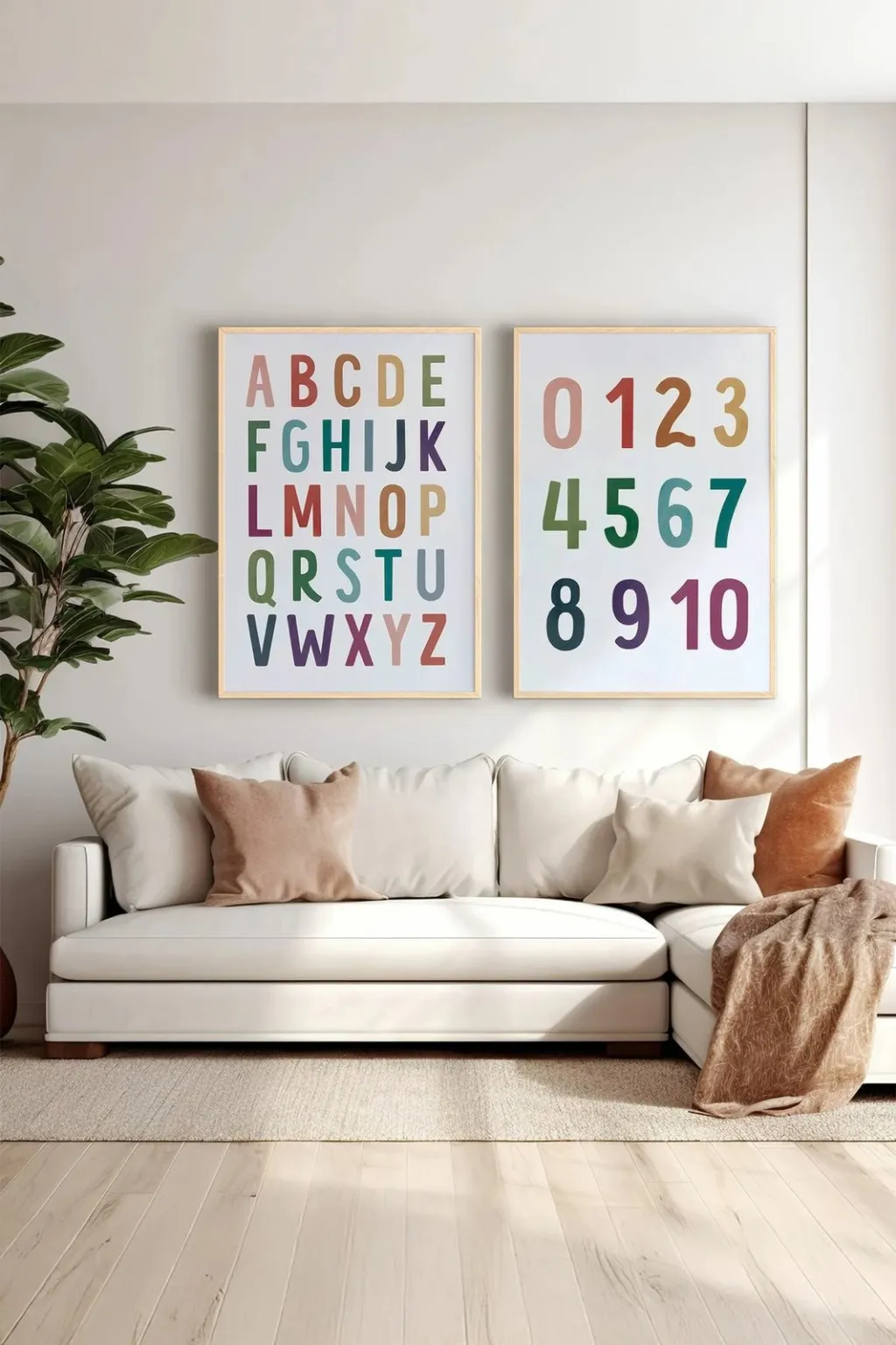 Pikturë dekorative me kornizë (2 copë), Wallity, Ersy2Lımodel43-Ahsap - 1