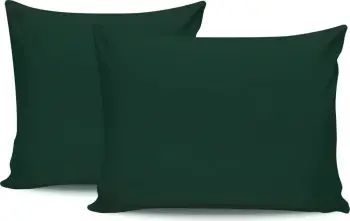 Set këllëfësh jastëku (2 copë), ngjyrë e gjelbër e errët, L'Essentiel Linge de Maison, 50x70cm