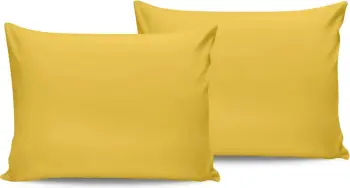 Set këllëfësh jastëku (2 copë), ngjyrë e verdhë e errët, L'Essentiel Linge de Maison