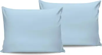 Set këllëfësh jastëku (2 copë), ngjyrë kaltër e çelët, L'Essentiel Linge de Maison