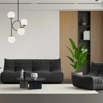 Karrige Wing, Atelier del Sofa, Bocek, ngjyrë gri e errët