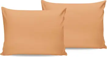 Set këllëfësh jastëku (2 copë), L'Essentiel Linge de Maison, portokalli i zbehtë