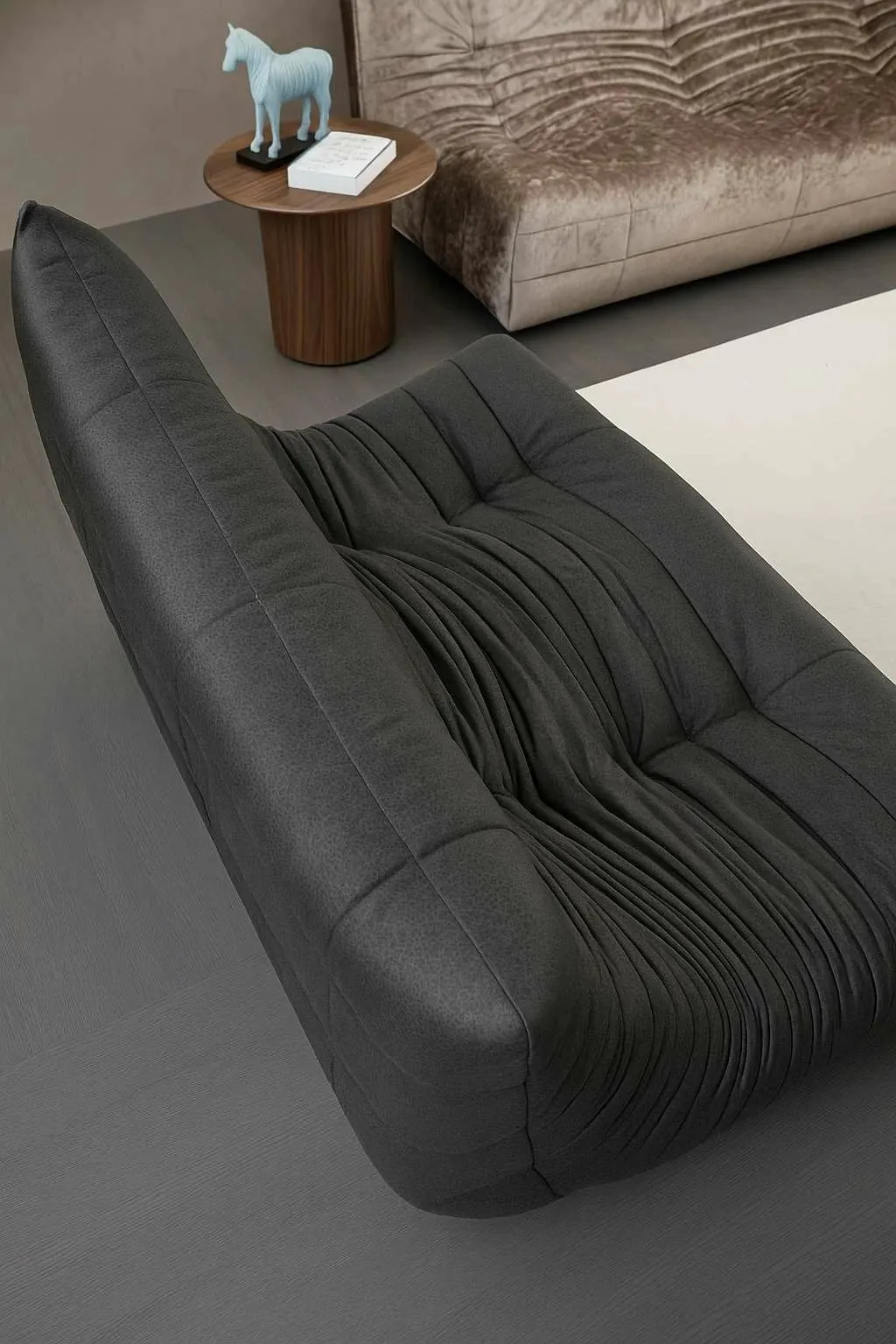 Divan dy ulëshe, ngjyrë gri e errët, Atelier del Sofa, Bocek - 3