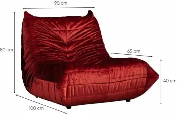 Karrige Wing, Atelier del Sofa, e kuqe, Bocek