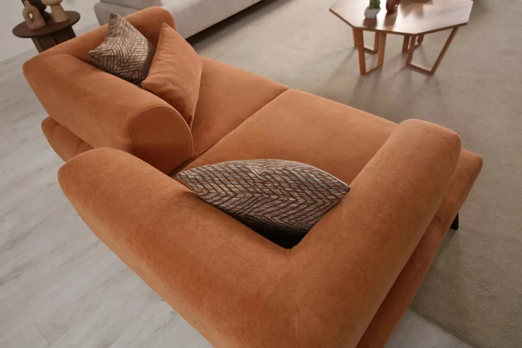 Divan dy ulës Hera, portokalli e zi, Atelier del Sofa - 3