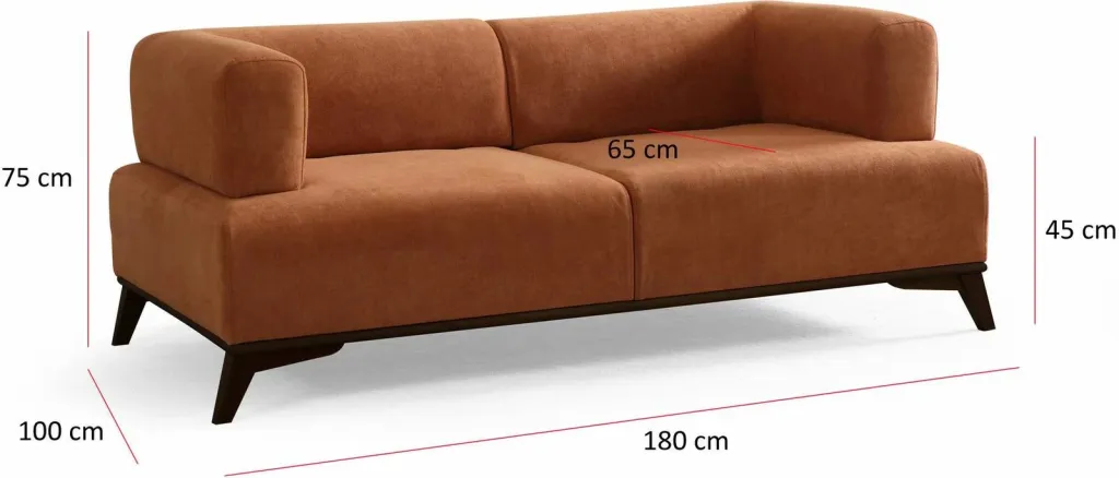 Divan dy ulës Hera, portokalli e zi, Atelier del Sofa - 6
