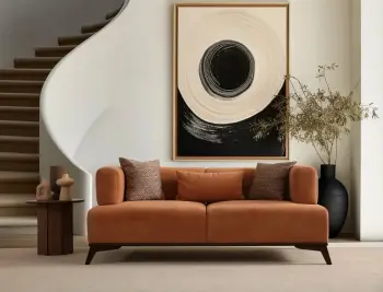 Divan dy ulës Hera, portokalli e zi, Atelier del Sofa