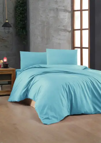 Set mbulesë për jorgan Super King, ngjyrë turquoise, L'Essentiel Linge de Maison