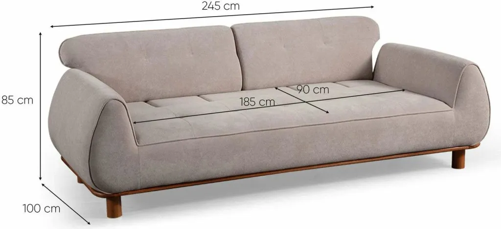 Divan treshe Atelier del Sofa, Drop, i bardhë - 12