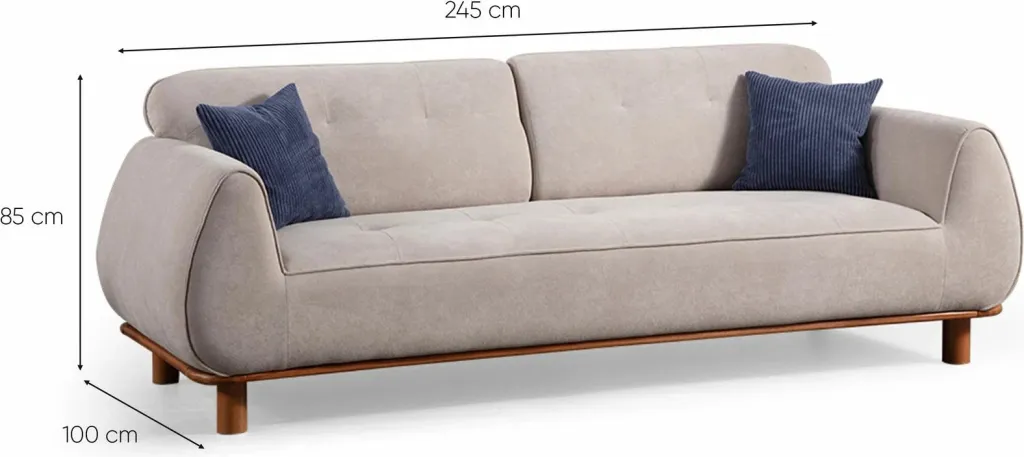 Divan treshe Atelier del Sofa, Drop, i bardhë - 13