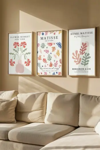 Set pikturash dekorative me kornizë, 3 copë, Wallity, Artvmodel27-Ahsap