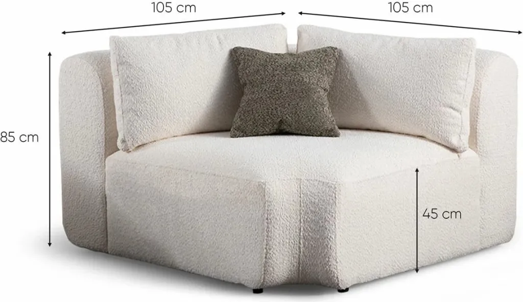 Këndare Sofia, Atelier del Sofa, e bardhë (L1 + C + 1R) - 11