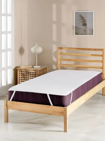 Mbrojtës për shtrat tek, L'Essentiel Linge de Maison, alez, 90x200cm, i bardhë